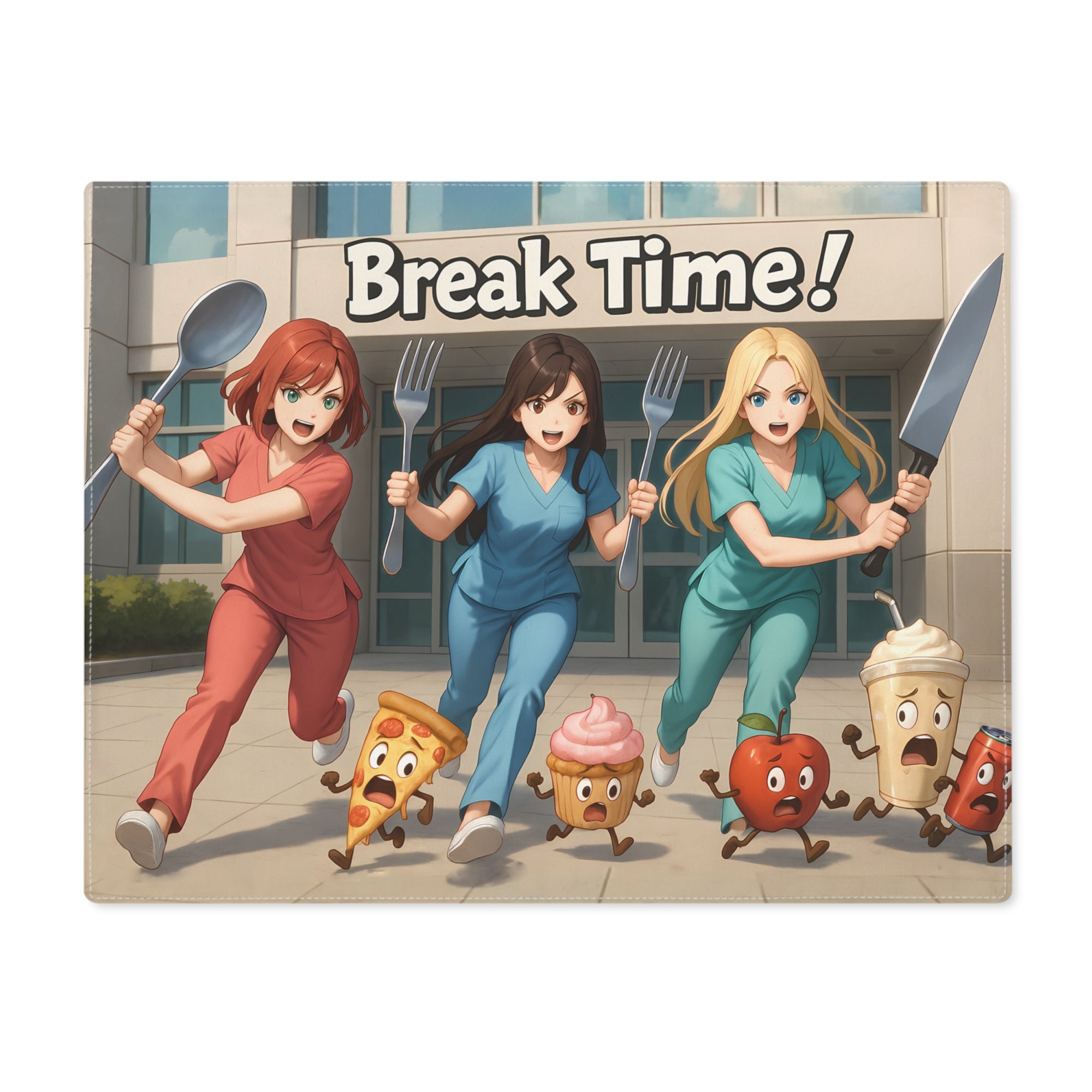 Nurse Placemat - No snack is safe at break time!