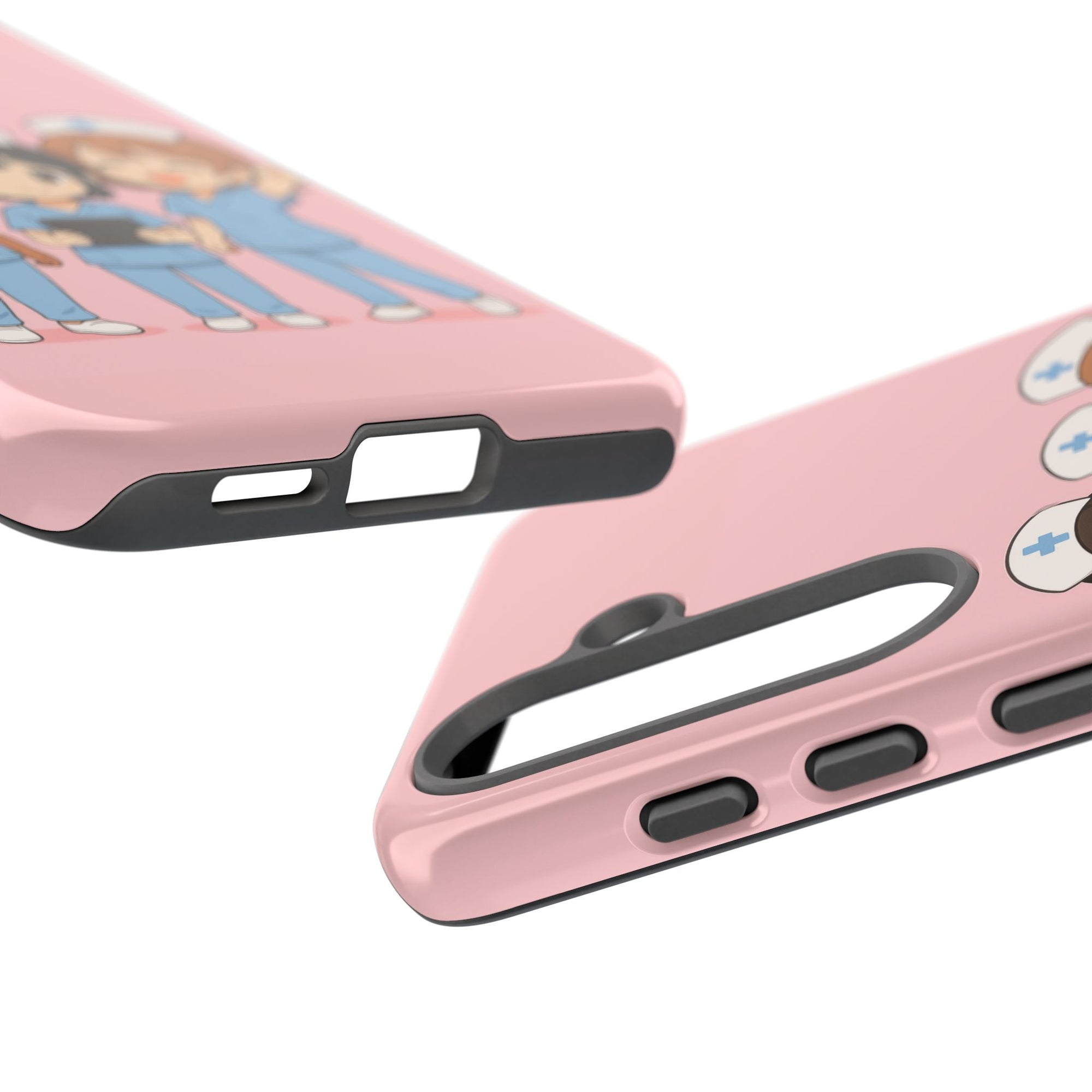 Cute Anime Nurse Phone Case – Pink, Medical-Inspired Design