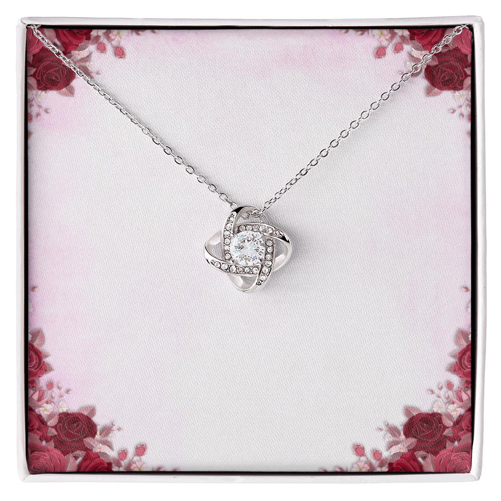 Healthcare Love Knot Necklace – White Gold Necklace