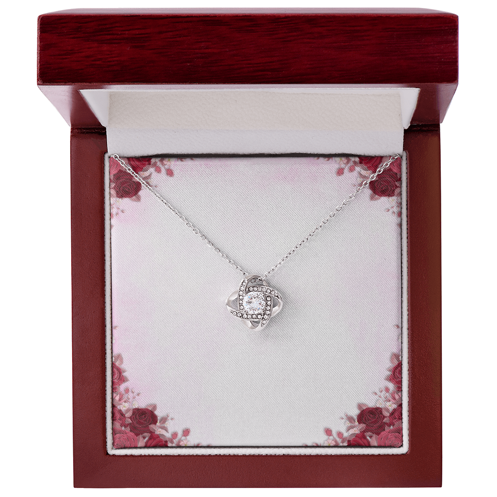 Healthcare Love Knot Necklace – White Gold Necklace