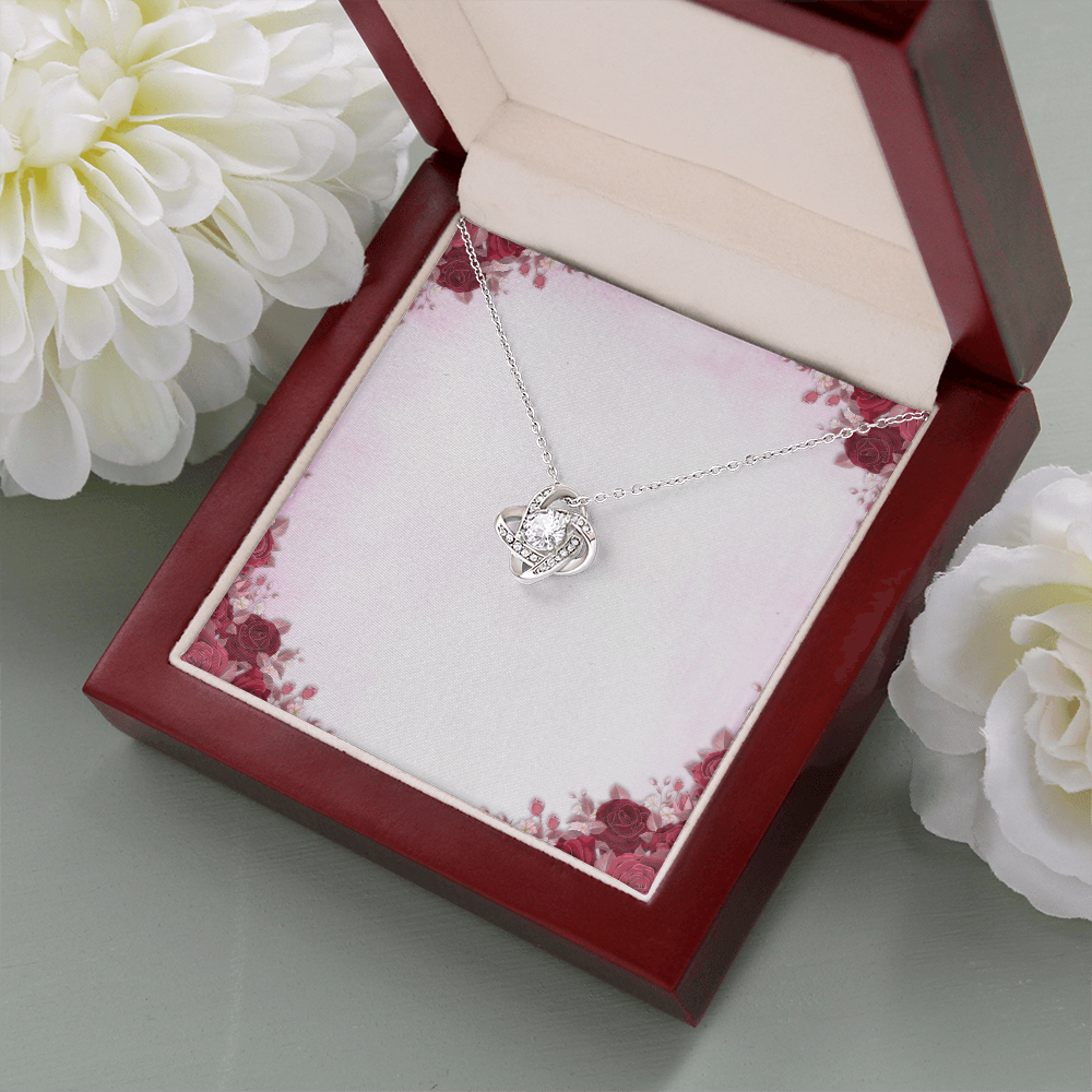 Healthcare Love Knot Necklace – White Gold Necklace