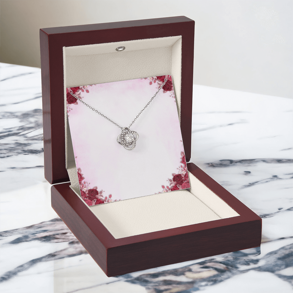 Healthcare Love Knot Necklace – White Gold Necklace