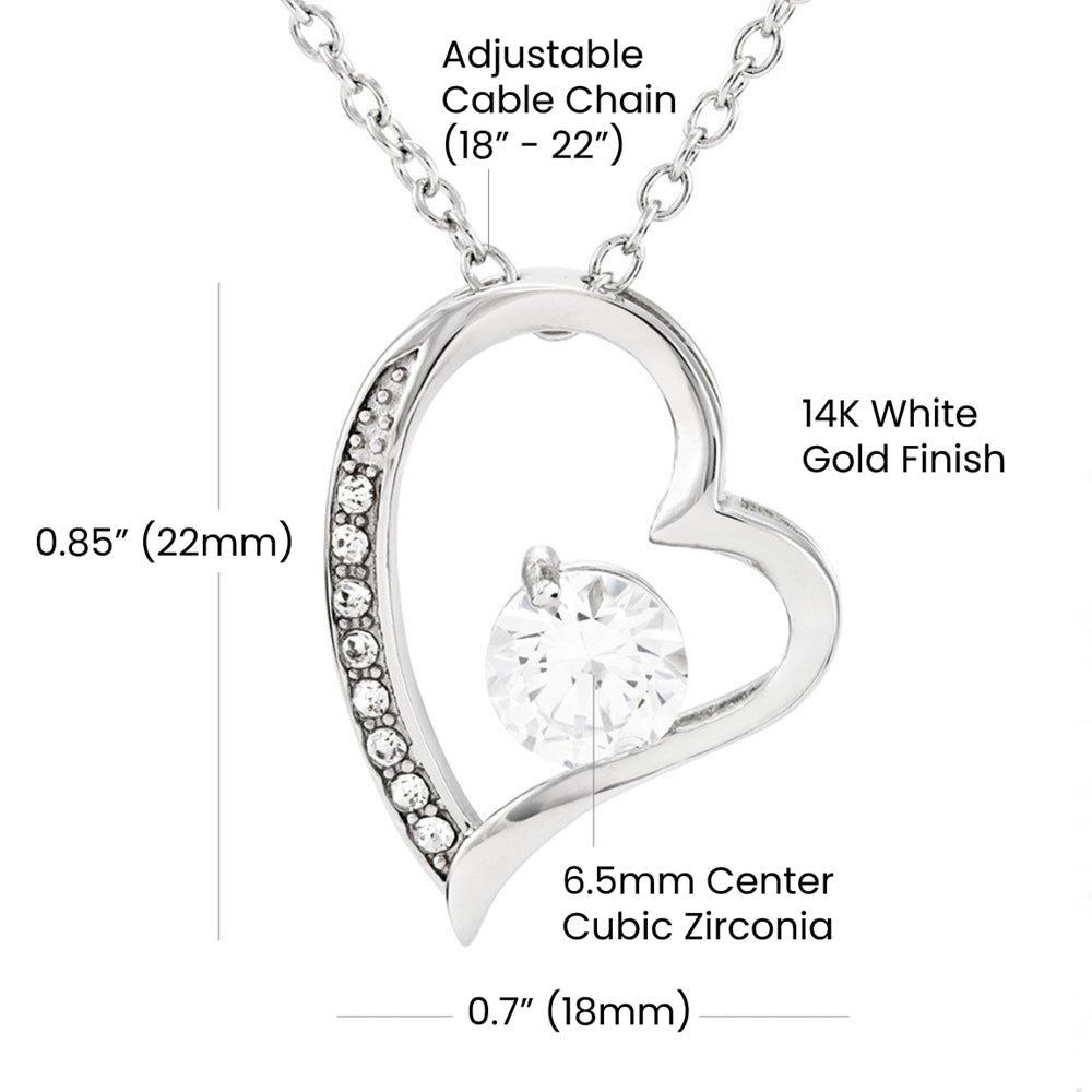 Healthcare Hero Love Necklace - White Gold Heart Pendant